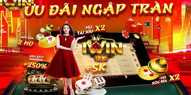 Banner khuyến mãi chào mừng với biểu tượng cúp vàng và tiền thưởng, thu hút người chơi mới tại acb888 nổ hũ